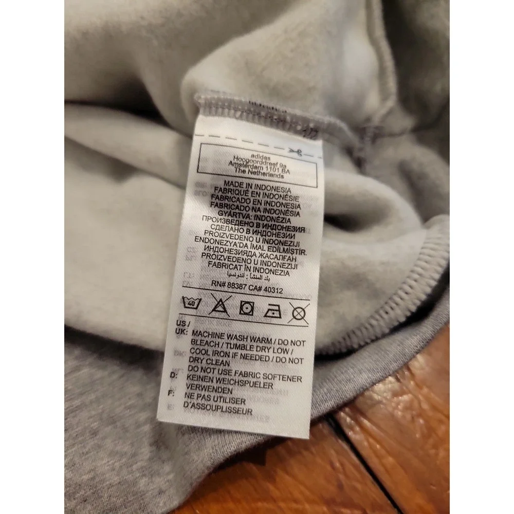 Adidas Hoodie Mens 3XL Pullover Gray Sport Activewear Everyday Gym Cotton Blend